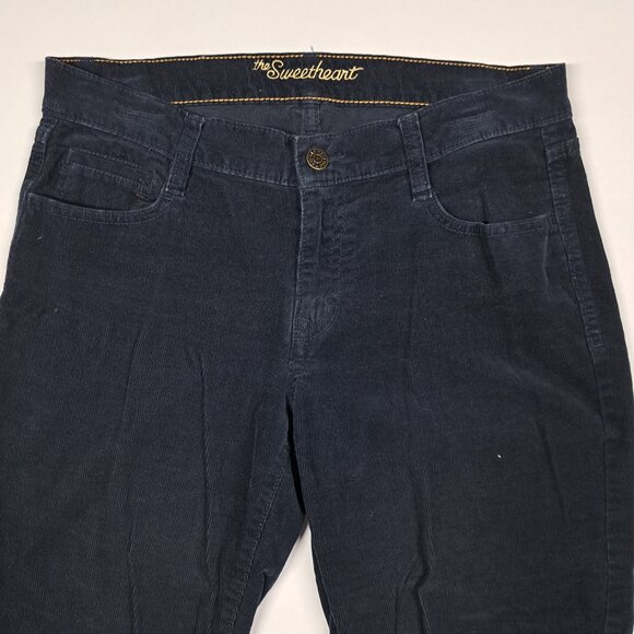 Vintage Old Navy Sweetheart Corduroy Pants 4 Blue Bootcut Womens Y2k Low Rise V - Picture 2 of 8
